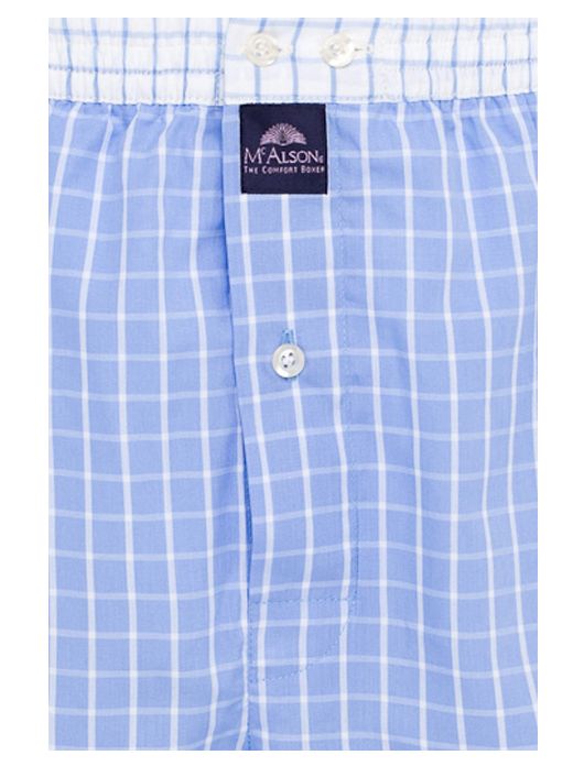 McAlson boxershort blauw wit blokruit