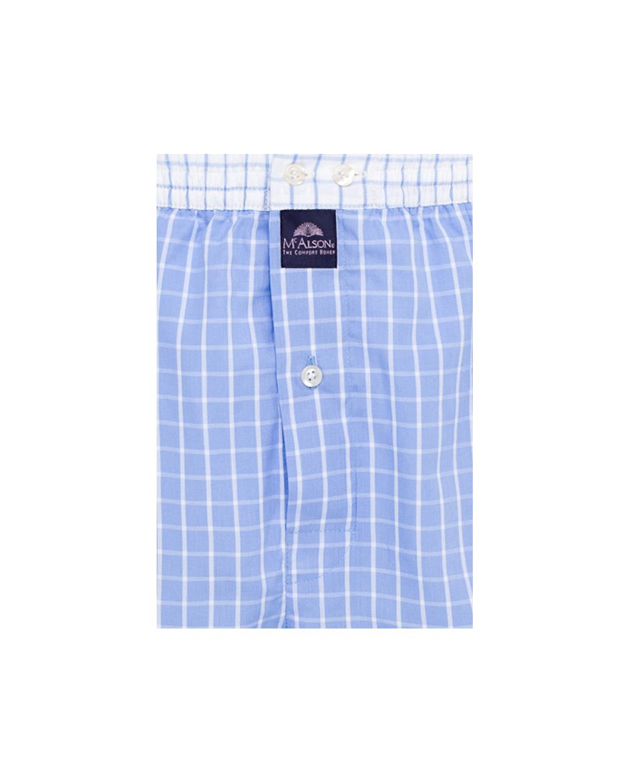 McAlson boxershort blauw wit blokruit
