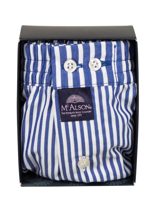 McAlson boxershort blauw gestreept