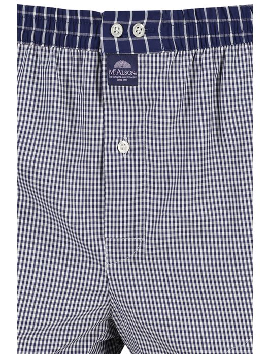 McAlson boxershort donkerblauw geruit