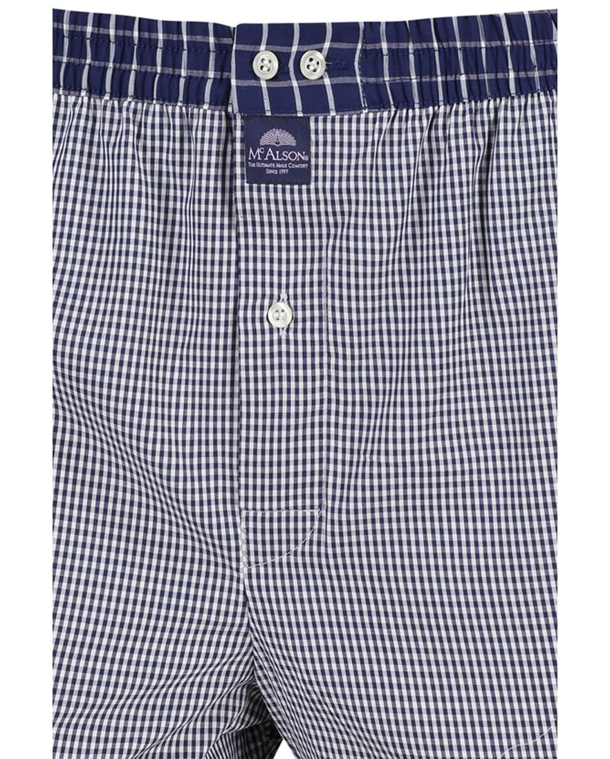 McAlson boxershort donkerblauw geruit