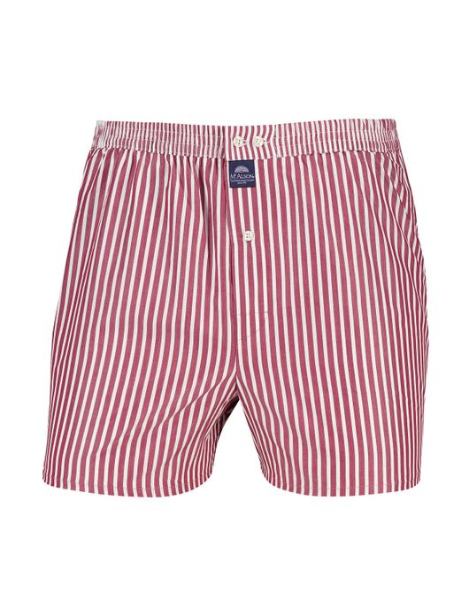 Mc Alson boxershort rood wit gestreept katoen