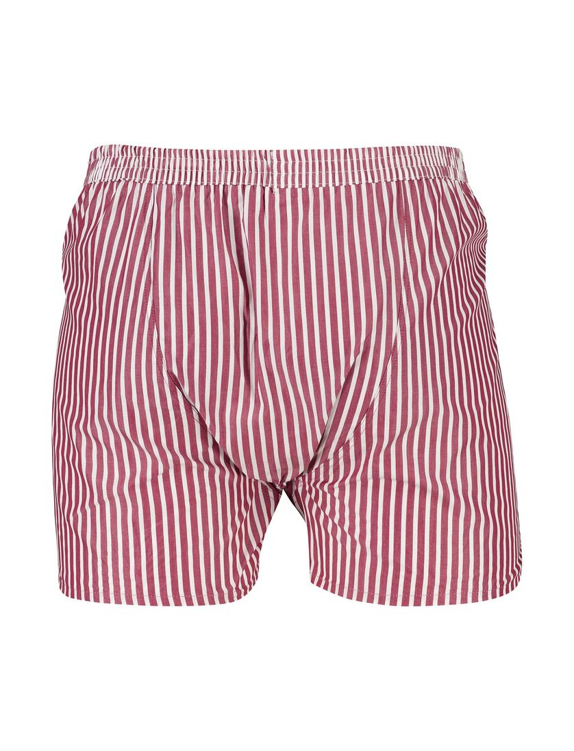 Mc Alson boxershort rood wit gestreept katoen