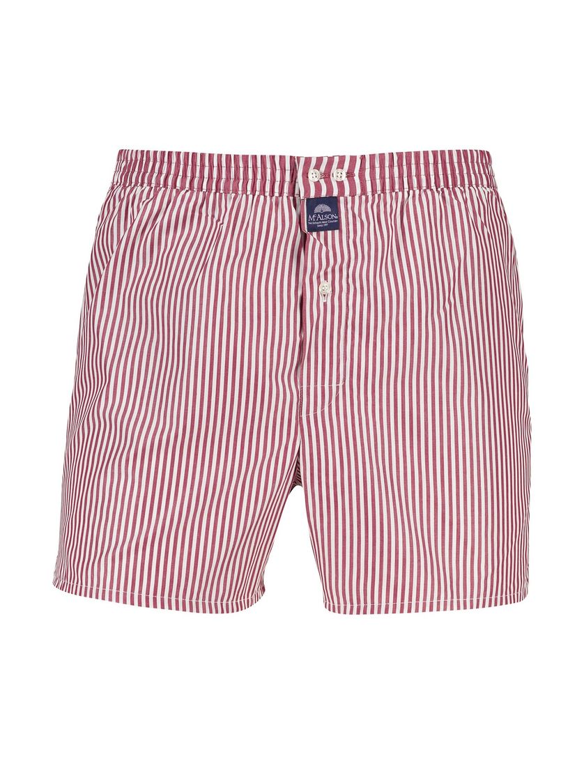 Boxershort McAlson gestreept wit rood