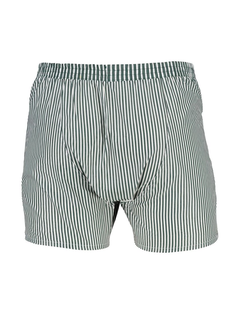 Mc Alson boxershort wit groen gestreept katoen