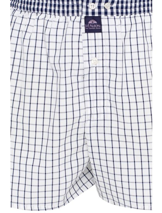 Mc Alson boxershort wit navy ruit