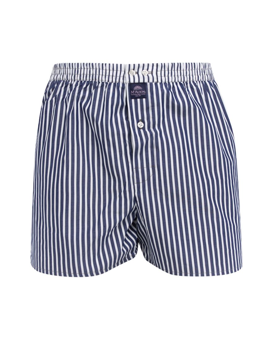 Boxershort navy gestreept McAlson katoen