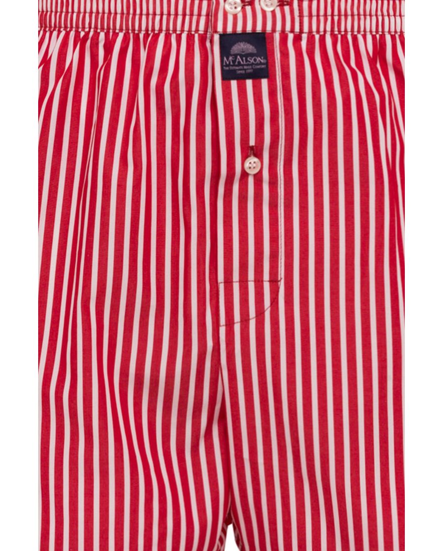 Mc Alson boxershort rood gestreept