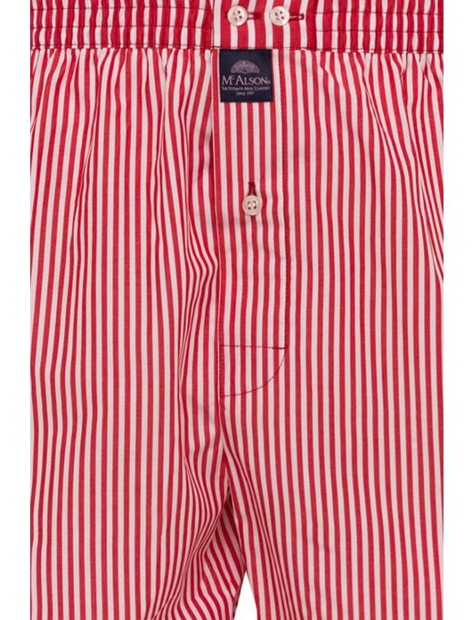 Boxershort rood wit gestreept McAlson