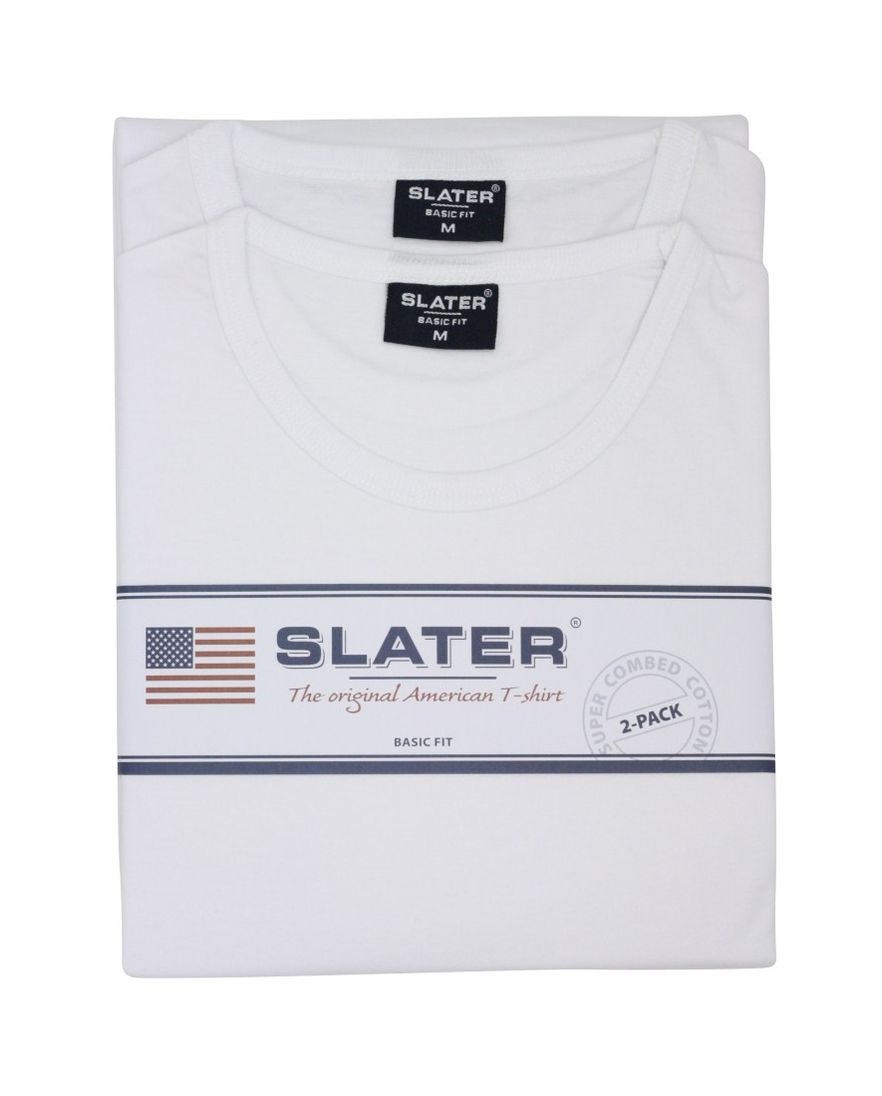 Slater t-shirt 2-pack ronde hals
