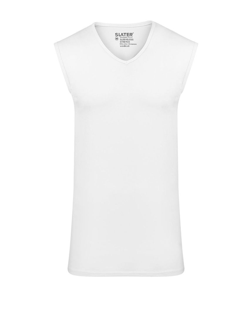 Slater tanktop effen katoen wit