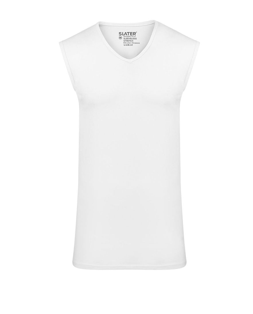 Slater tanktop wit effen katoen