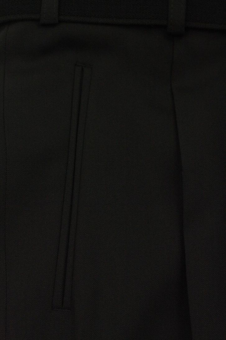 m.e.n.s. pantalon Paris-U zwart wol bandplooi stre