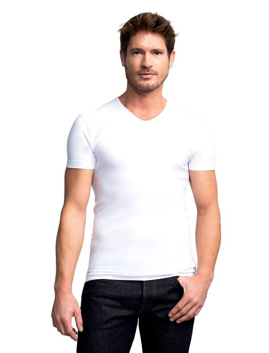 t-shirt Slater effen katoen wit