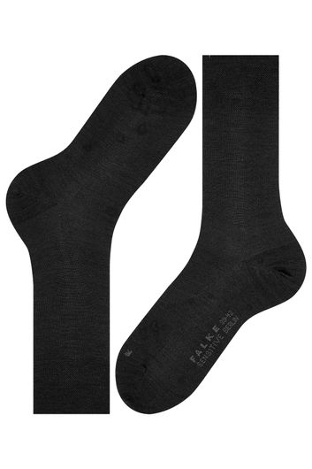 Falke sokken Sensitive Berlin zwart uni