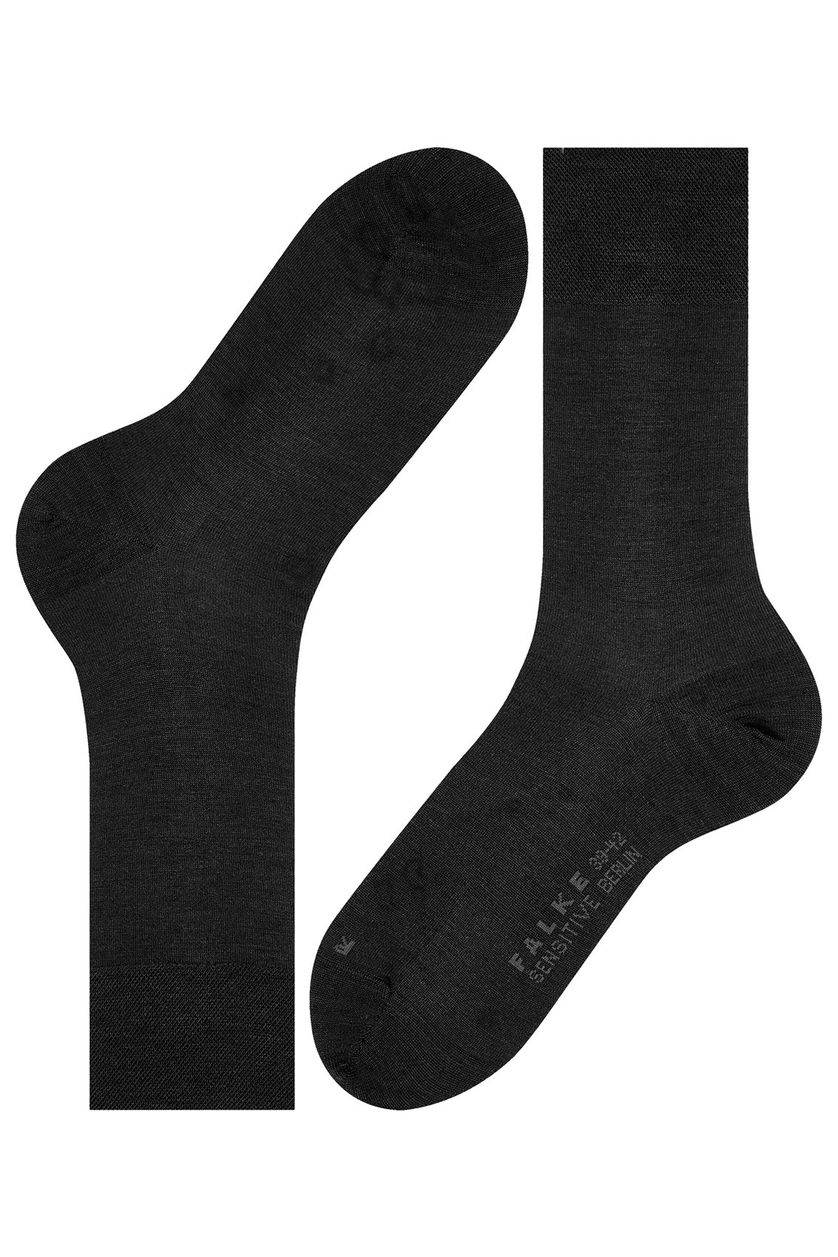 Falke sokken Sensitive Berlin zwart uni