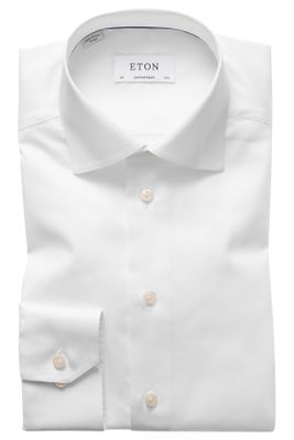Eton Wit overhemd Eton Contemporary Fit strijkvrij