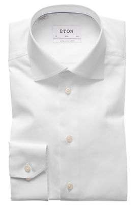 Eton Eton overhemd wit Slim Fit mouwlengte 7