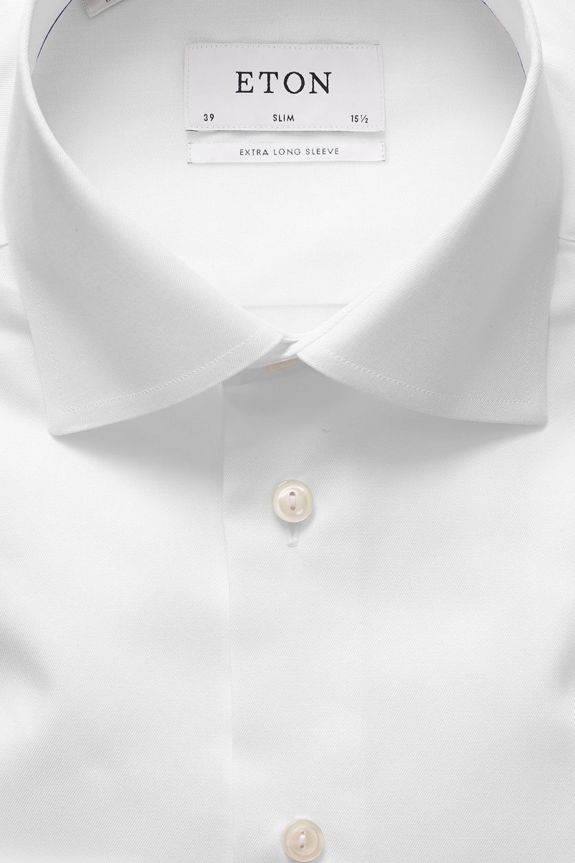 Eton overhemd wit Slim Fit mouwlengte 7