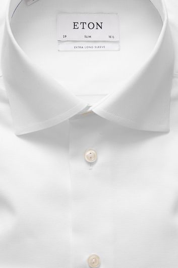 Overhemd Eton mouwlengte 7 Slim Fit wit