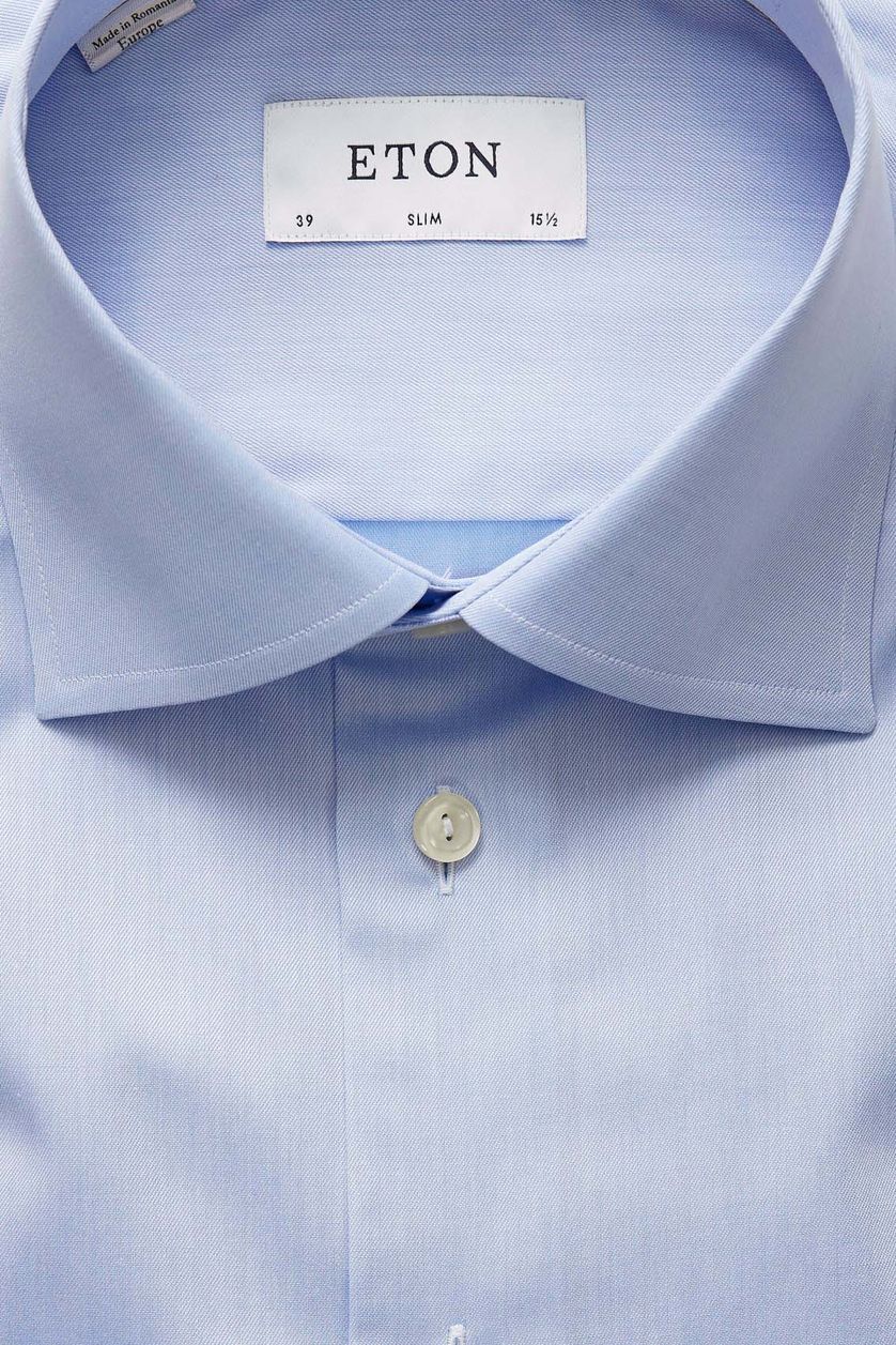 Eton overhemd lichtblauw Slim Fit cut-away boord