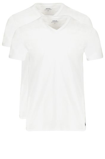 Ralph Lauren t-shirt wit uni v-neck 2 pack