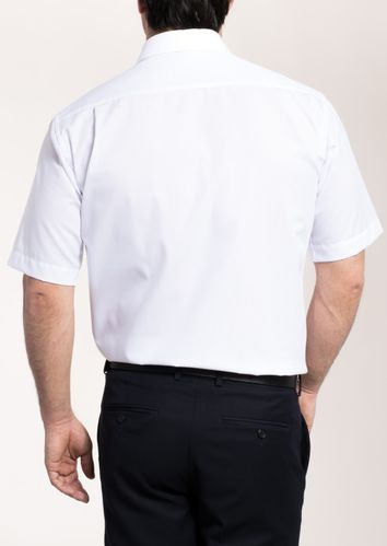 Eterna zakelijk shirt korte mouw wit wijde pasvorm