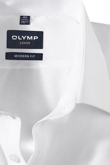 Olymp overhemd kreukvrij wit basis modern fit kreukvrij