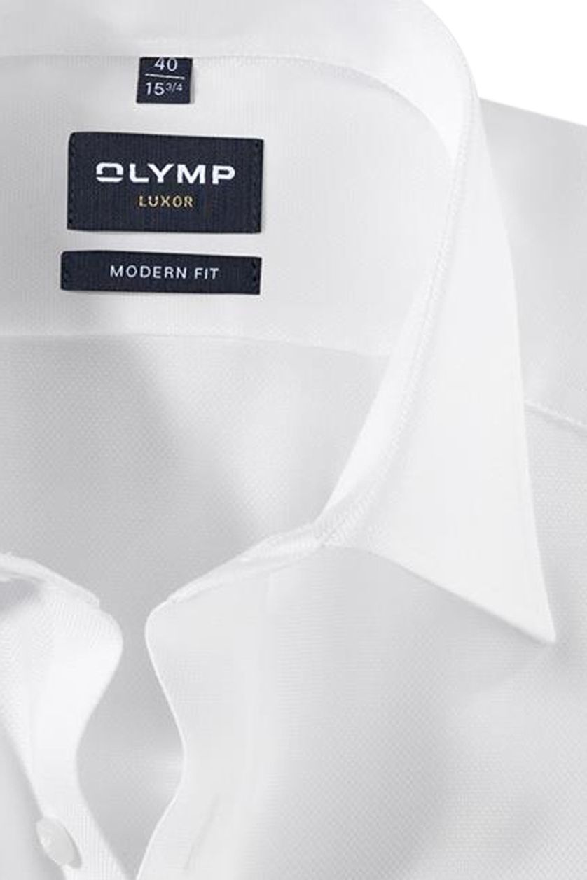 Olymp overhemd Modern Fit wit structuur