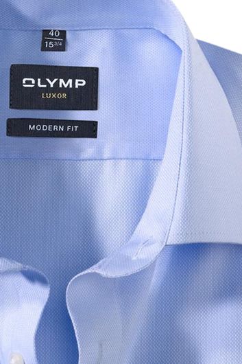 Overhemd Olymp lichtblauw uni oxford look modern fit