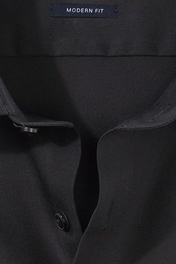 Olymp overhemd zwart strijkvrij