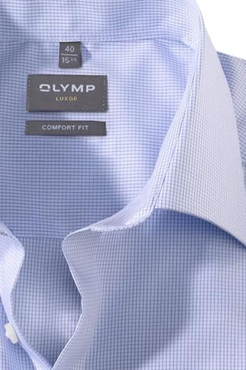 Olymp dress overhemd comfort fit business ruit strijkvrij