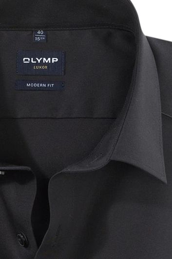 Olymp zwart overhemd strijkvrij Modern Fit