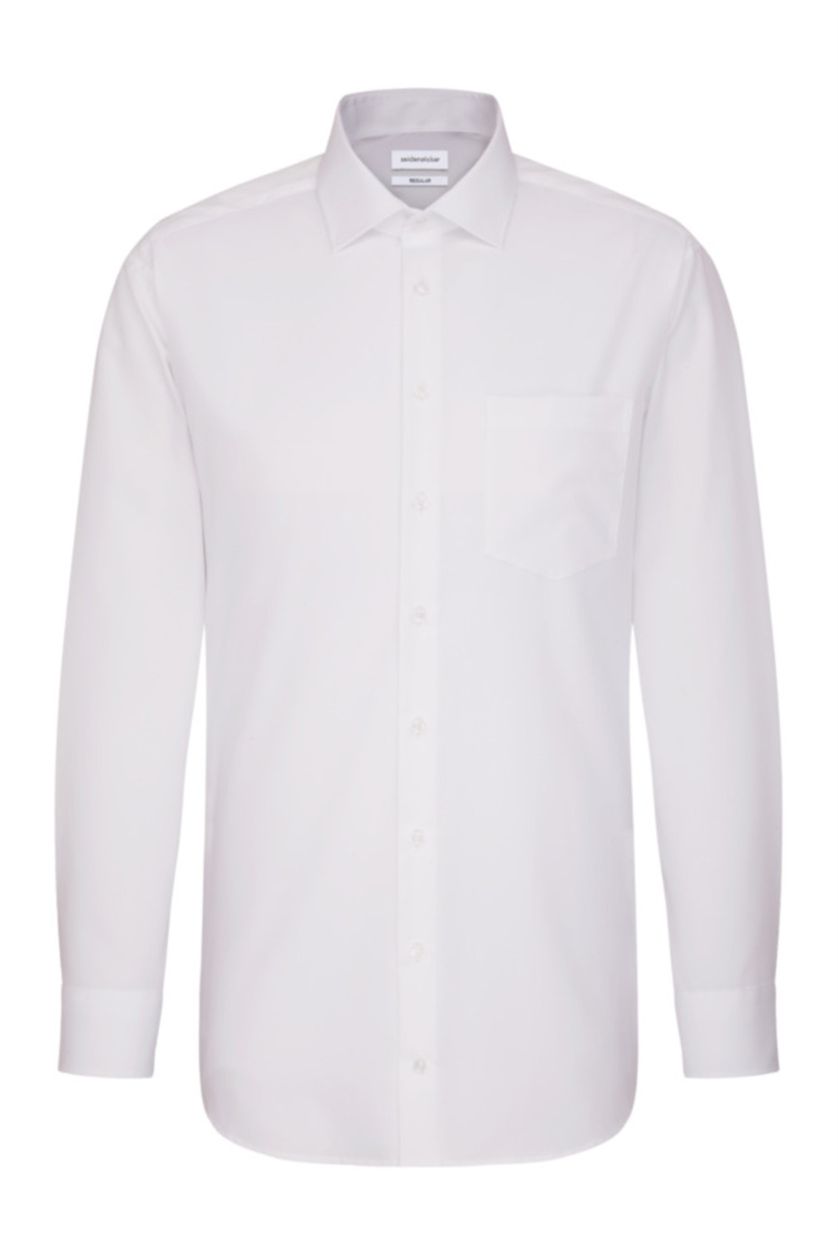 Overhemd Seidensticker wit anti kreuk
