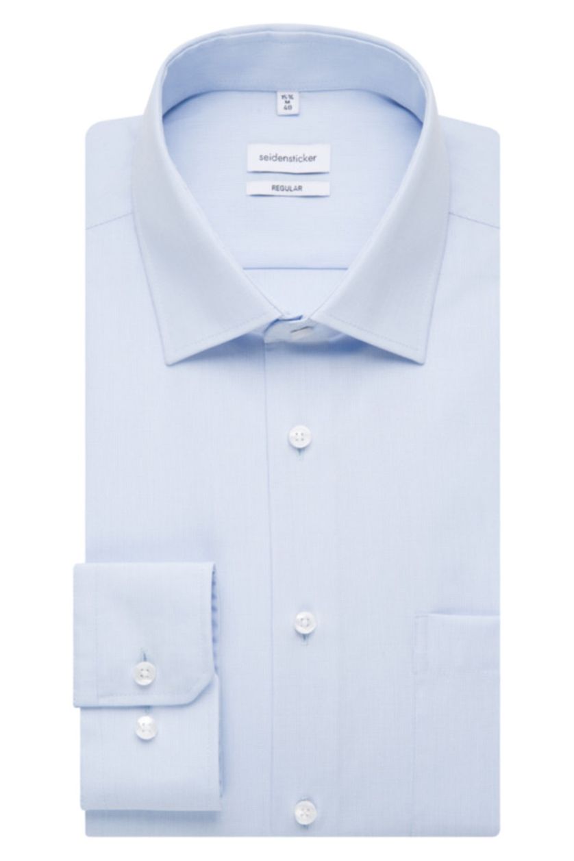 Overhemd Seidensticker l.blauw strijkvrij
