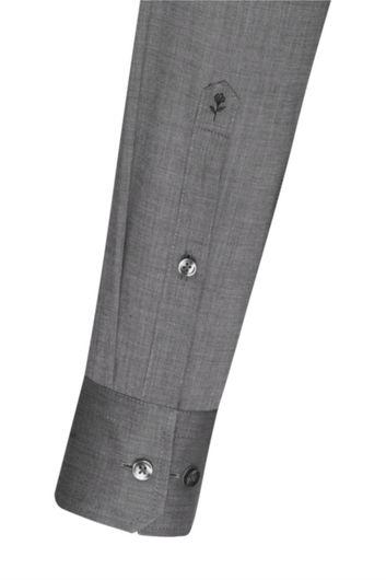 Seidensticker overhemd grijs fil à fil strijkvrij