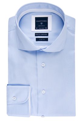 Profuomo Profuomo overhemd cutaway slim fit blue