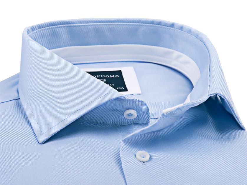 Profuomo overhemd cutaway slim fit blue