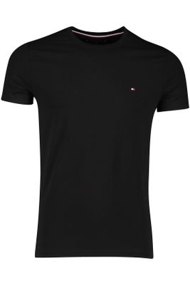 Tommy Hilfiger Tommy Hilfiger t-shirt extra slim fit zwart effen ronde hals