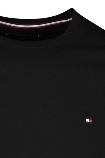 Tommy Hilfiger t-shirt extra slim fit zwart effen ronde hals
