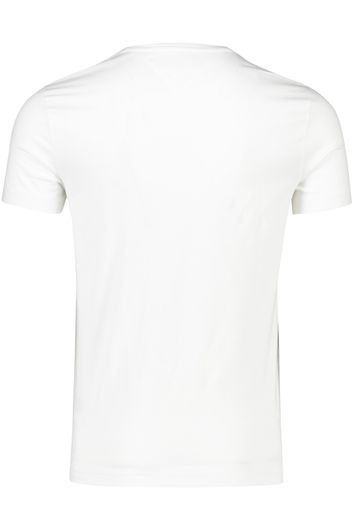Tommy Hilfiger t-shirt extra slim fit wit v-neck effen