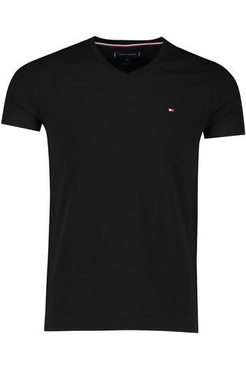 Tommy Hilfiger t-shirt extra slim fit zwart v-neck