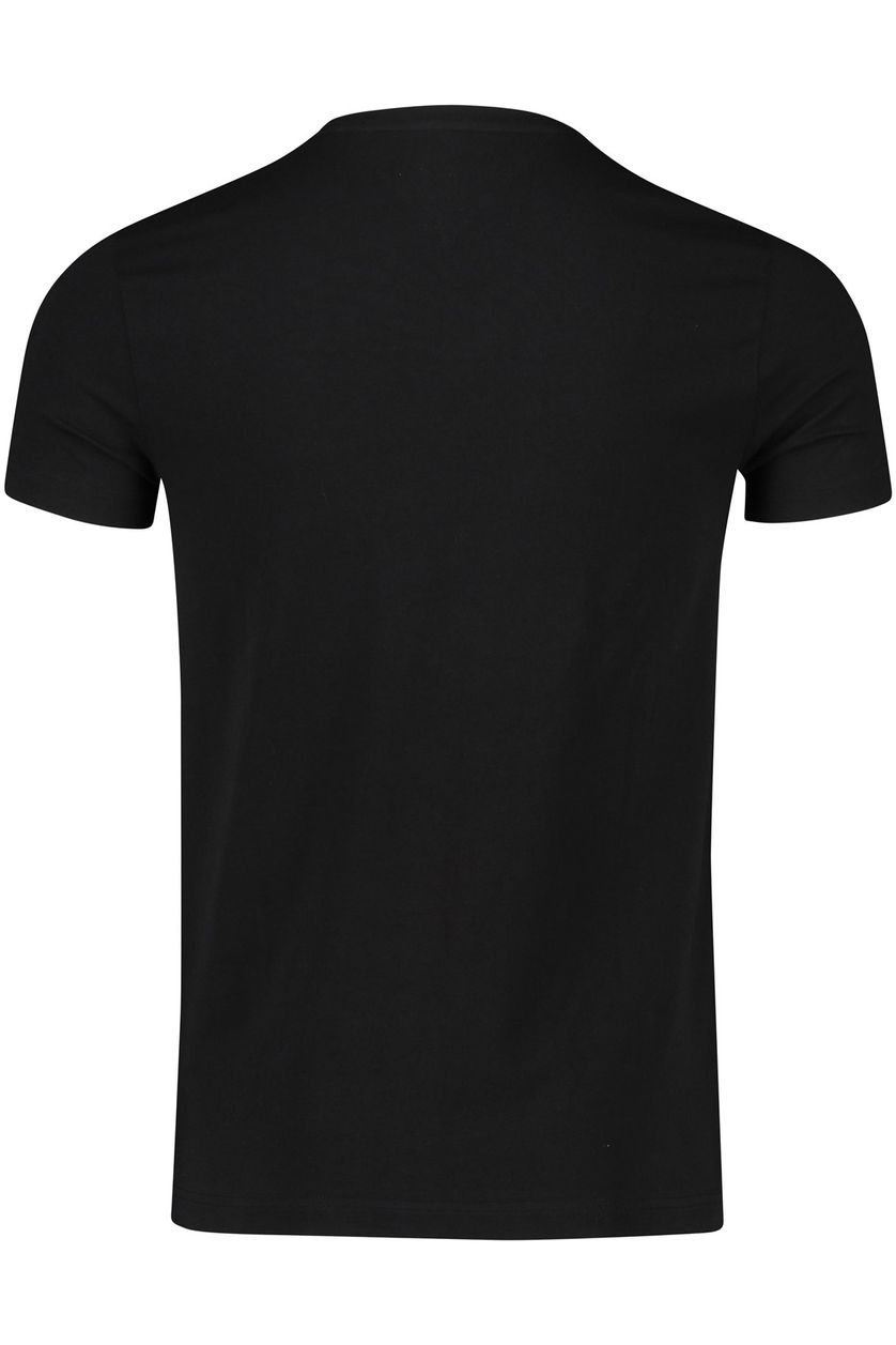 Tommy Hilfiger t-shirt exrta slim fit zwart v-neck effen katoen