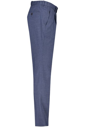 Club of Gents pantalon mix en match blauw gemêleerd wol slim fit 