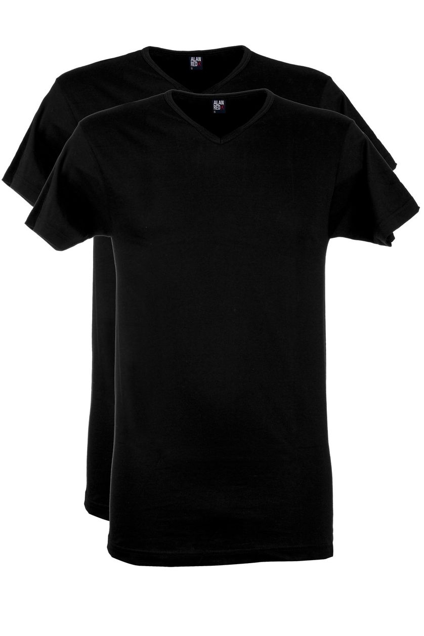 Alan Red t-shirt zwart 2 stuks