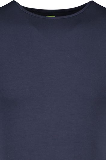 t-shirt Alan Red effen katoen donkerblauw
