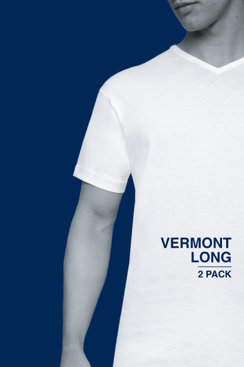Alan Red T-shirt Vermont Long navy  2-pack
