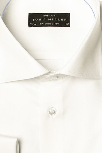 Overhemd John Miller dubbele manchet Tailored Fit