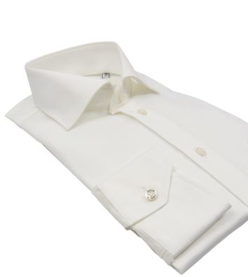 Ledub overhemd wit mouwlengte 7