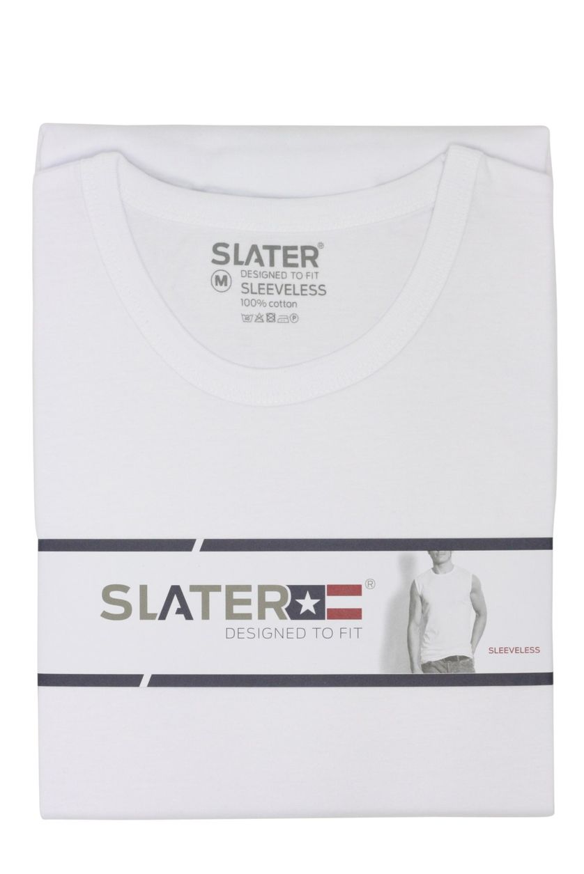 Tanktop Slater white 100% cotton sleeveless